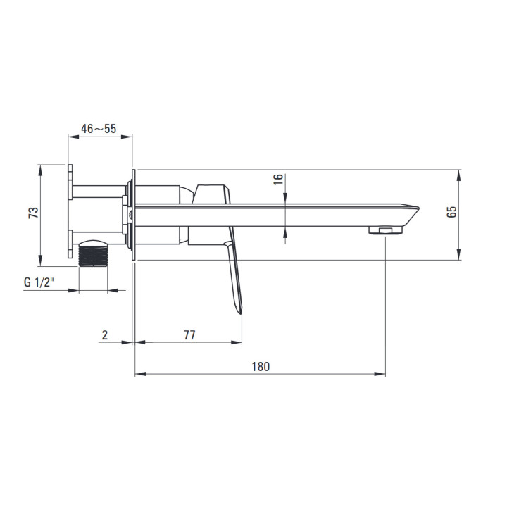 Bateria prysznicowa podtynkowa z przełącznikiem natrysku, Deante Arnika, titanium