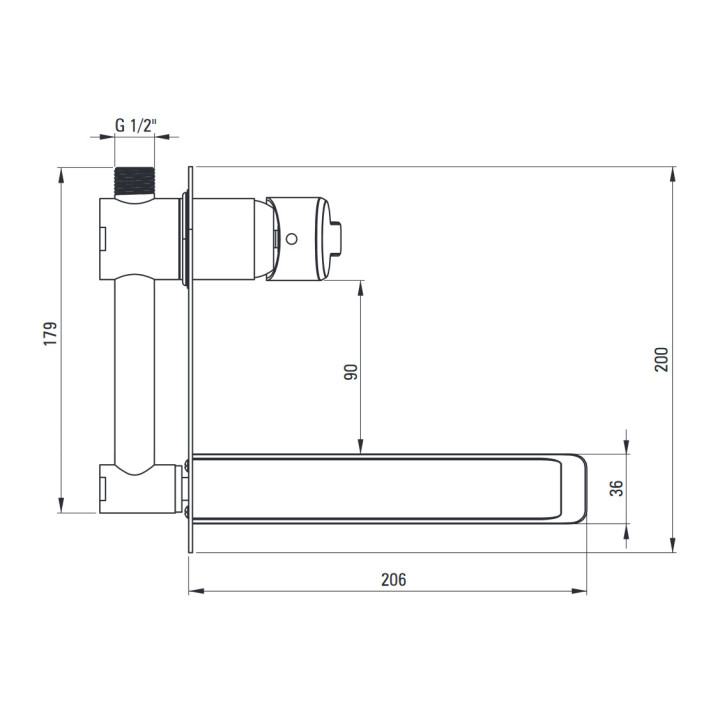Bateria prysznicowa podtynkowa z przełącznikiem natrysku, Deante Arnika, titanium