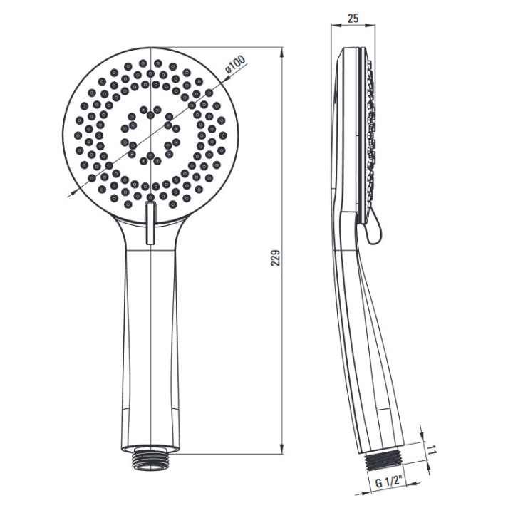 Bateria wannowa ścienna, Deante Arnika, złoty