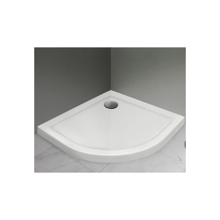 Brodzik półokrągły , Sanplast 90x90x3cm,  biały