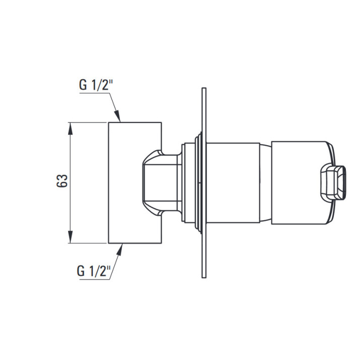 Bateria prysznicowa ścienna, Deante Arnika, złoty