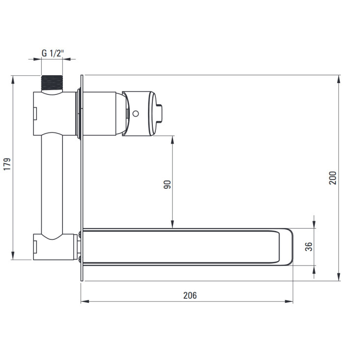 Bateria prysznicowa podtynkowa z przełącznikiem natrysku, Deante Arnika, złoty