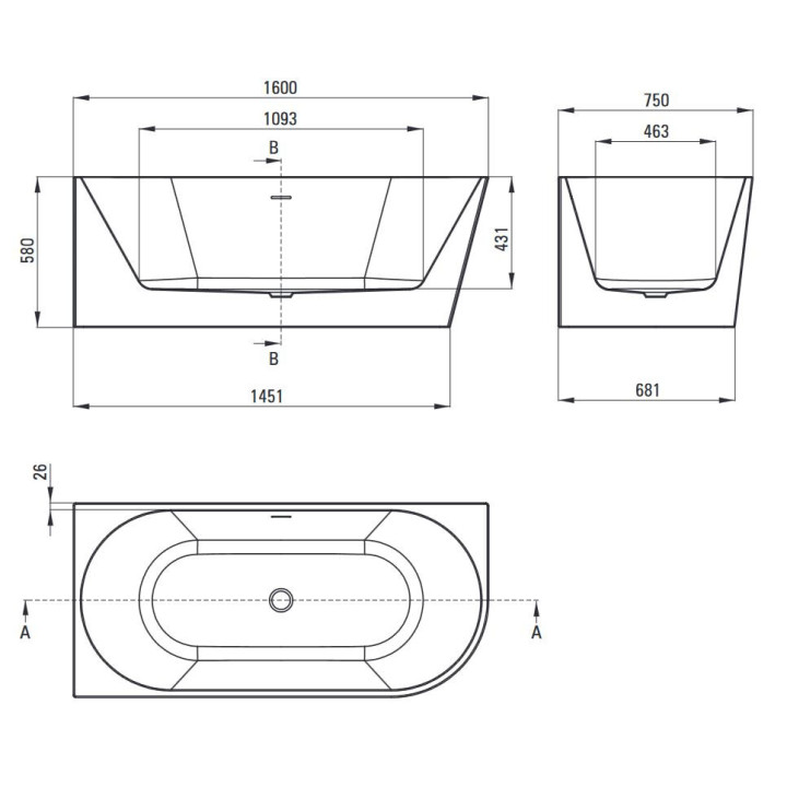 Wanna akrylowa  wolnostojąca Deante Al