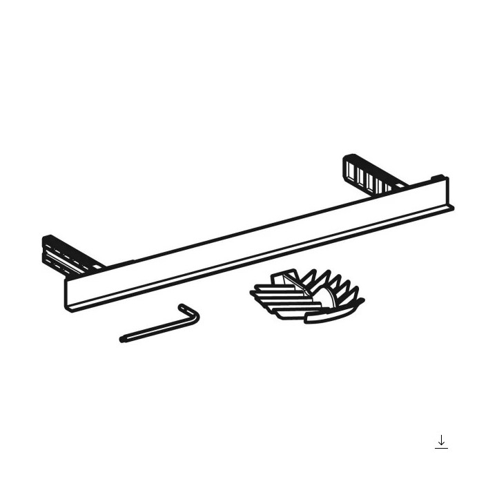 Zestaw wykończeniowy do odpływu ściennego do prokrycia płytkami ceramicznymi bez ramki, Geberit