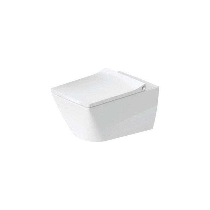 Miska WC Duravit DuraStyle podwieszana Rimless 37x54 cm, lejowa, biała z powłoką WonderGliss