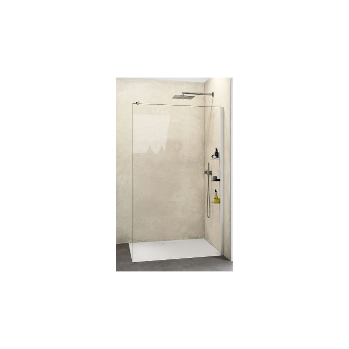 Ścianka prysznicowa wolnostojąca 100x200cm Walk-in, Huppe Select+, szkło przeźroczyste, kolor profilu srebrny mat