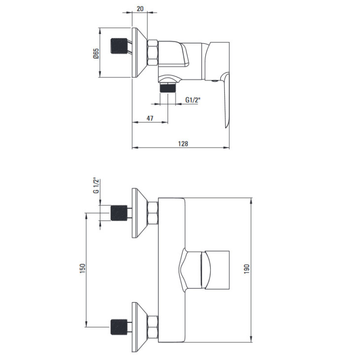 Bateria bidetowa, Deante Corio, chrom