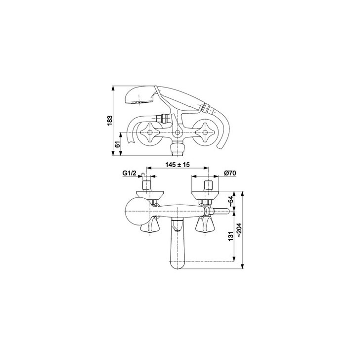 Wieszak łazienkowy punktowy, KFA Armatura , złoty szczotkowana