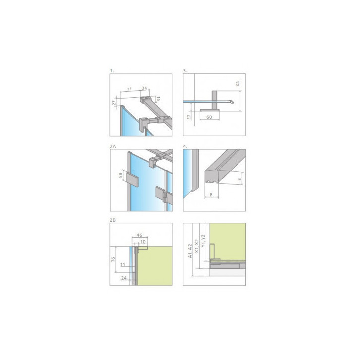 Drzwi kabiny Radaway Essenza Pro Black KDJ 100, prawe, 1000x2000mm, szkło przejrzyste, czarny profil