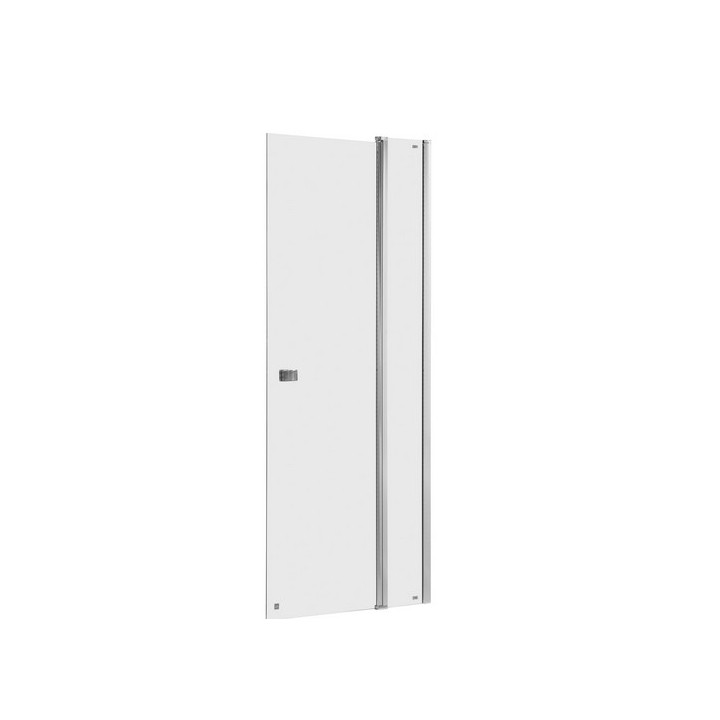 Drzwi skrzydłowe z polem stałym z powłoką MaxiClean, Roca Capital 90cm, chrom