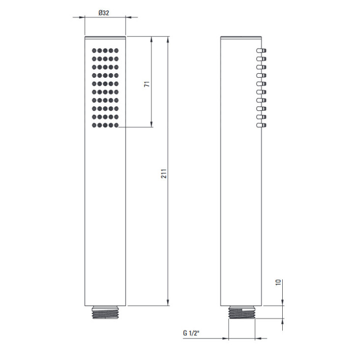 Bateria bidetowa podtynkowa, Deante Silia, chrom