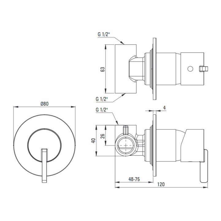 Bateria prysznicowa z zestawem prysznicowym, Deante Silia, chrom