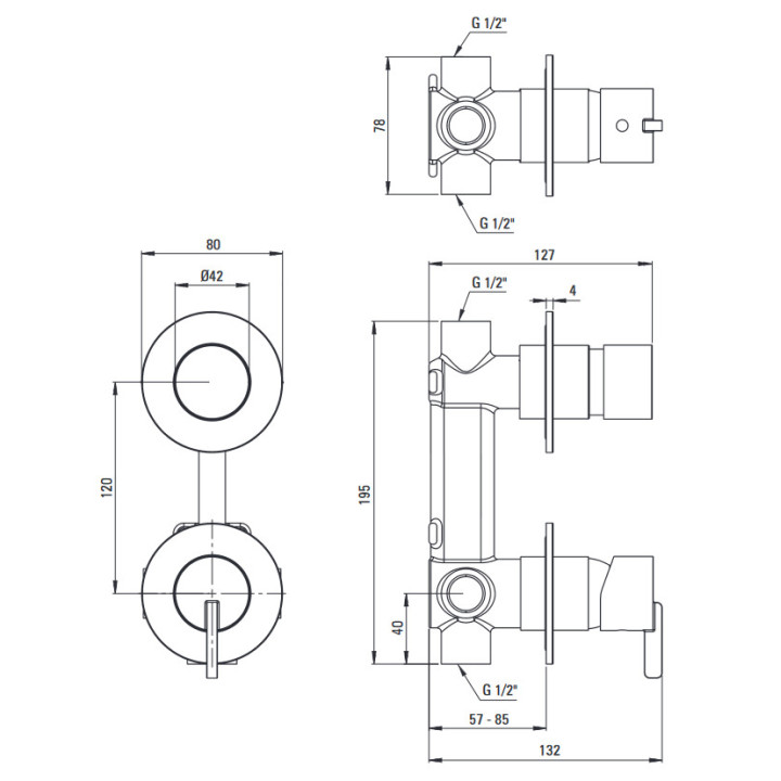 Bateria prysznicowa z zestawem prysznicowym, Deante Silia, titanium