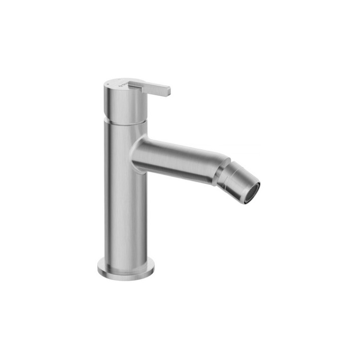 Bateria umywalkowa  z prostokątną wylewką, Deante Silia, stal szczotkowana