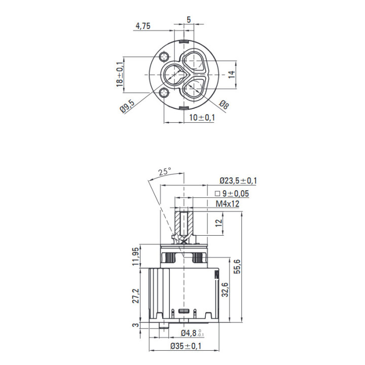 Bateria bidetowa podtynkowa ze słuchawką typu bidetta, Deante Silia, stal szczotkowana