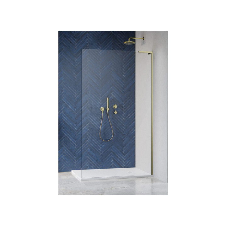 Parawan nawannowy Radaway Modo SL Black PNJ II 70 prawy, szkło przejrzyste, profil czarny