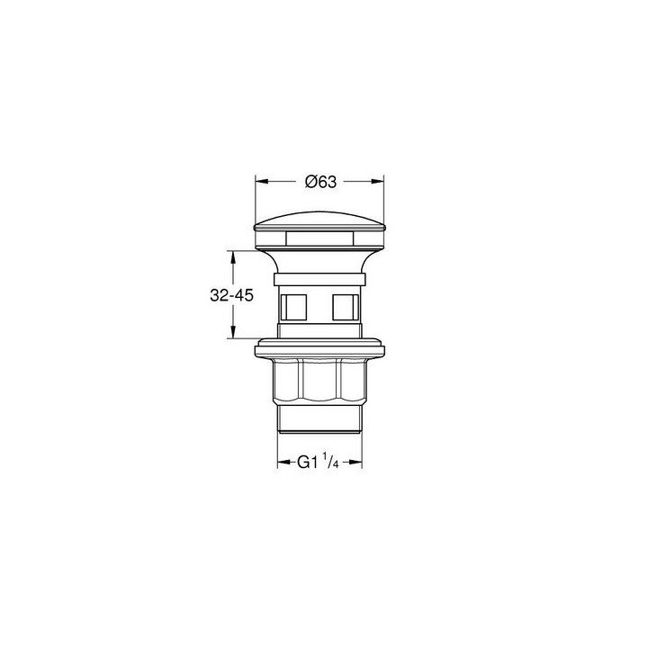 Korek typu Klik-klak, Grohe, chrom