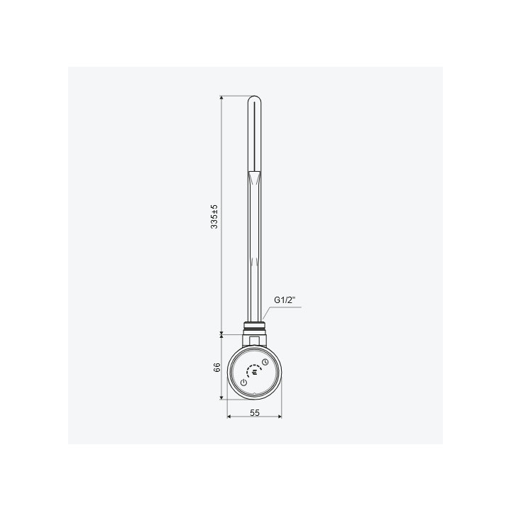 Grzałka elektryczna Excellent Westa 400 W, czarny mat