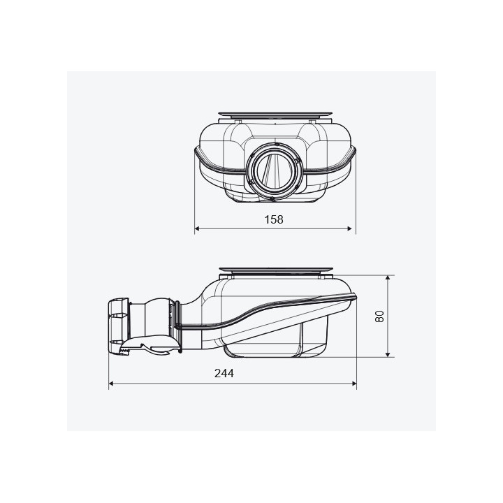Syfon brodzikowy Excellent Fast, 90mm, bez pokrywy
