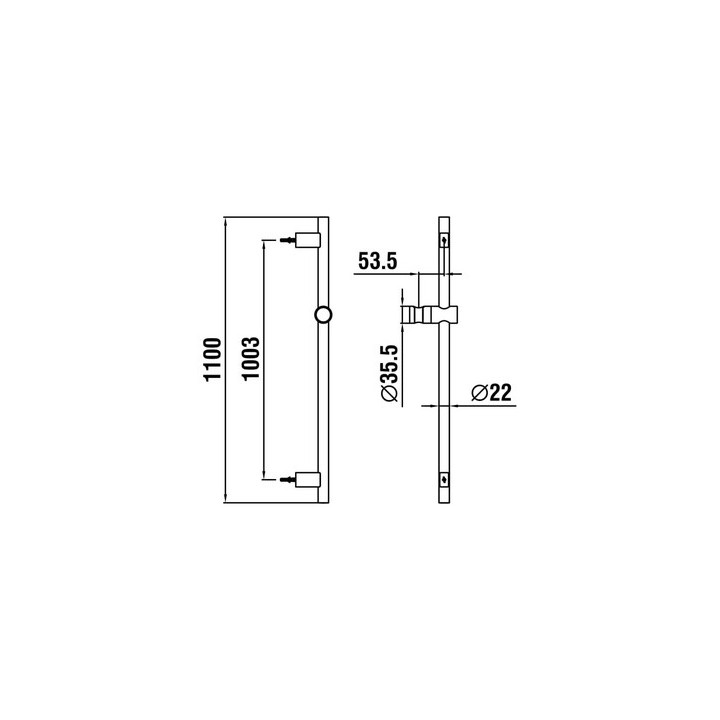 Drążek natryskowy Laufen TwinGliss dł. 600 mm