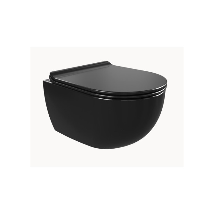 Miska wisząca WC Flaminia App 48,5 x 36 x 27 cm, czarna, goclean