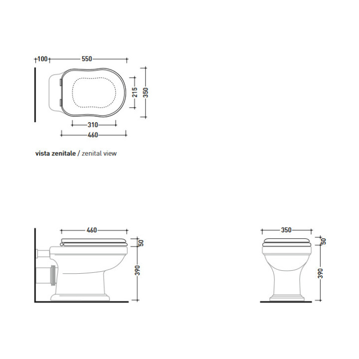 Deska wolnoopadająca  z pokrywą WC Flaminia Efi 47 x 35 x 5 cm, drewno SOLID, orzech włoski, zawiasy chromowane- sanitbuy.pl