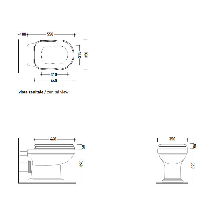 Deska z pokrywą WC Flaminia Efi 47 x 35 x 5 cm, drewno/poliester, biały połysk, zawiasy złocone- sanitbuy.pl