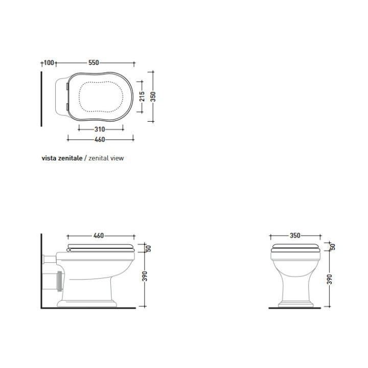 Deska WC Flaminia Efi 47 x 35 x 5 cm, drewno/poliester, biały połysk, zawiasy chromowane- sanitbuy.pl