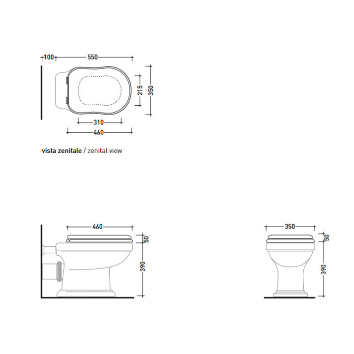 Deska WC Flaminia Efi 47 x 35 x 5 cm, drewno/poliester, biały połysk, zawiasy chromowane- sanitbuy.pl