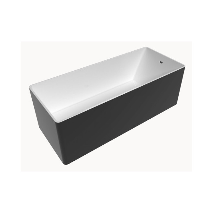 Wanna prostokątna Flaminia Wash Bicolor 150 x 70 x 58 cm, beżowa/biała, wyprofilowana, przelew- sanitbuy.pl