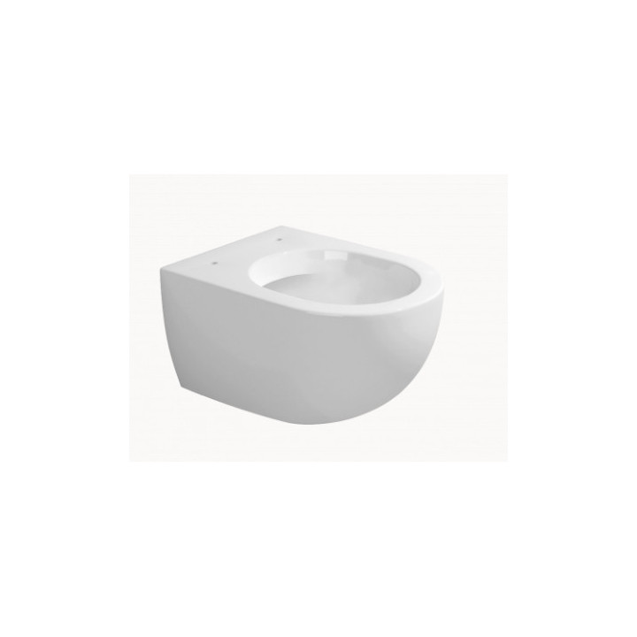 Miska wisząca WC Flaminia Link 56 x 36 x 20 cm, czarna na zewnątrz/biała wewnątrz, zdobienie, goclean- sanitbuy.pl