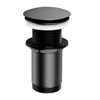 Korek umywalkowy Omnires, klik-klak, metalowy, czarny