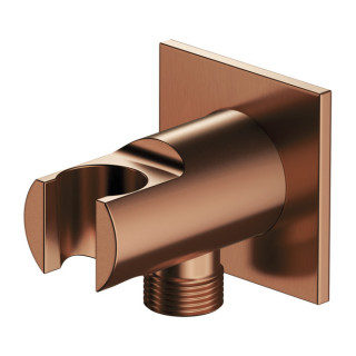 Przyłącze kątowe Omnires, z uchwytem na słuchawkę, kwadratowa rozeta, chrom