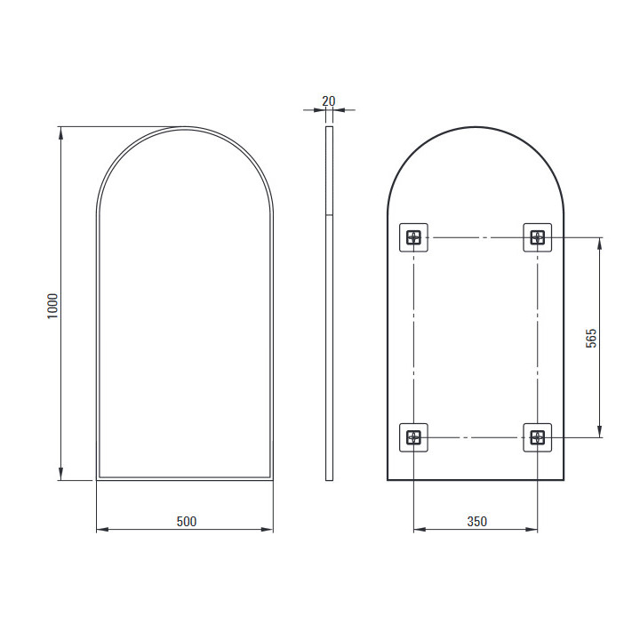 Lustro wiszące w ramie, Deante Silia, złoto szczotkowane