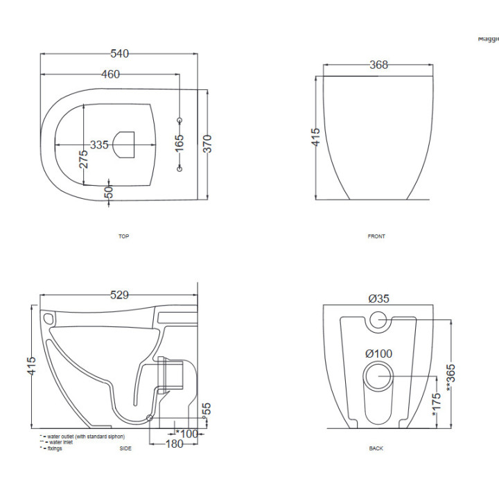 Miska Cielo Fluid, stojąca- sanitbuy.pl