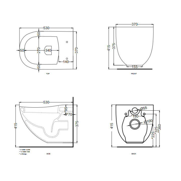 Miska Cielo Fluid, wisząca- sanitbuy.pl