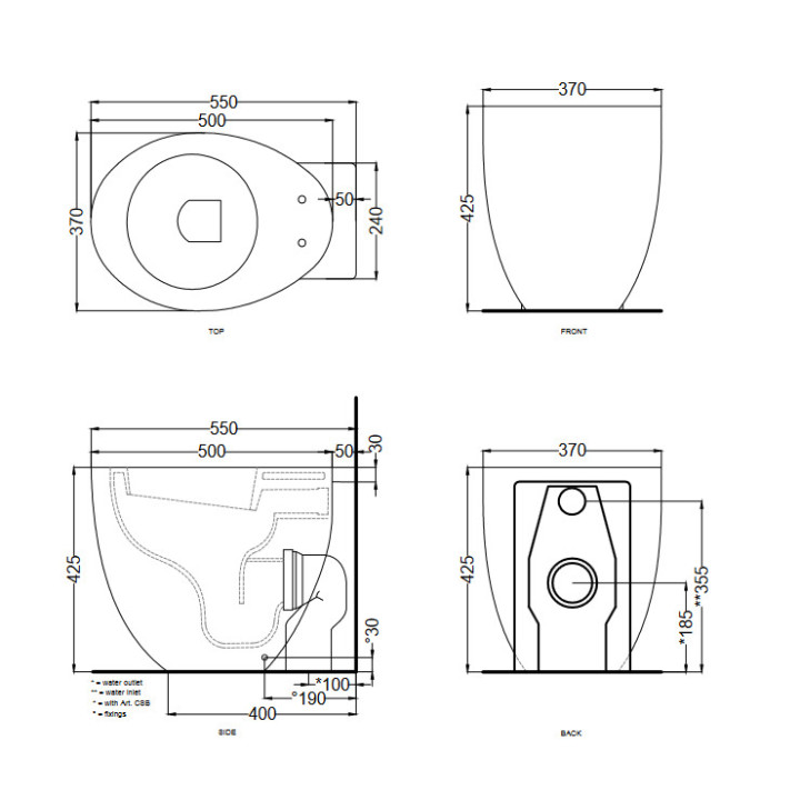 Miska Cielo Le Giare, stojąca- sanitbuy.pl