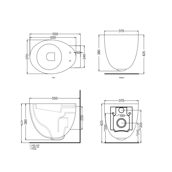 Miska Cielo Le Giare, wisząca- sanitbuy.pl