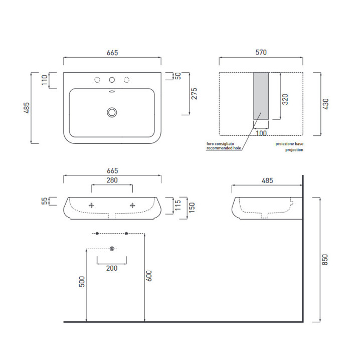 Umywalka Cielo Shui 66x48x15- sanitbuy.pl
