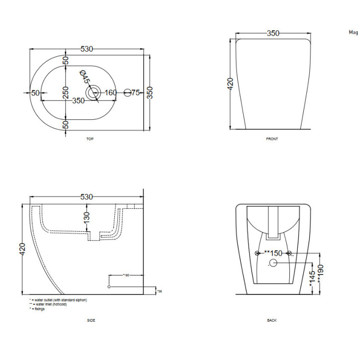 Bidet  Cielo Smile, stojący- sanitbuy.pl