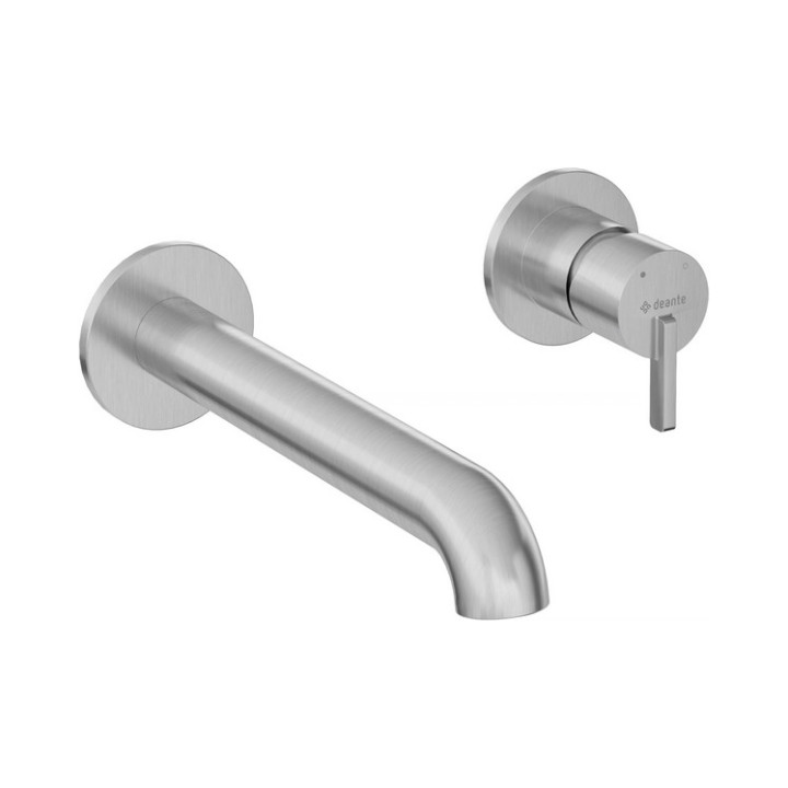 Bateria umyalkowa podtynkowa , Deante Silia, stal szczotkowana