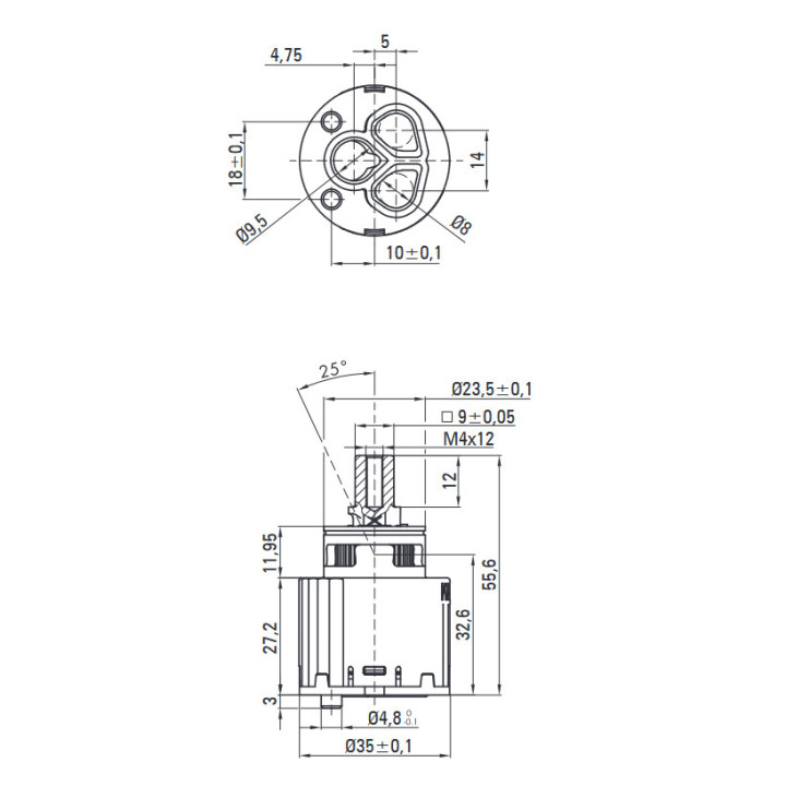 Bateria bidetowa podtynkowa ze słuchawką typu bidetta, Deante Silia, nero