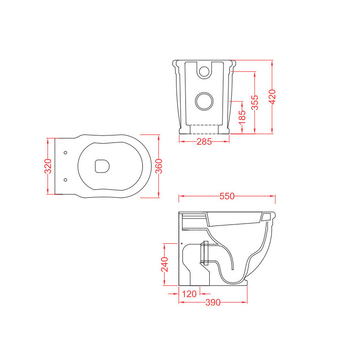 Miska WC stojąca z deską wolnoopadającą, Artceram Hermitage , biały połysk