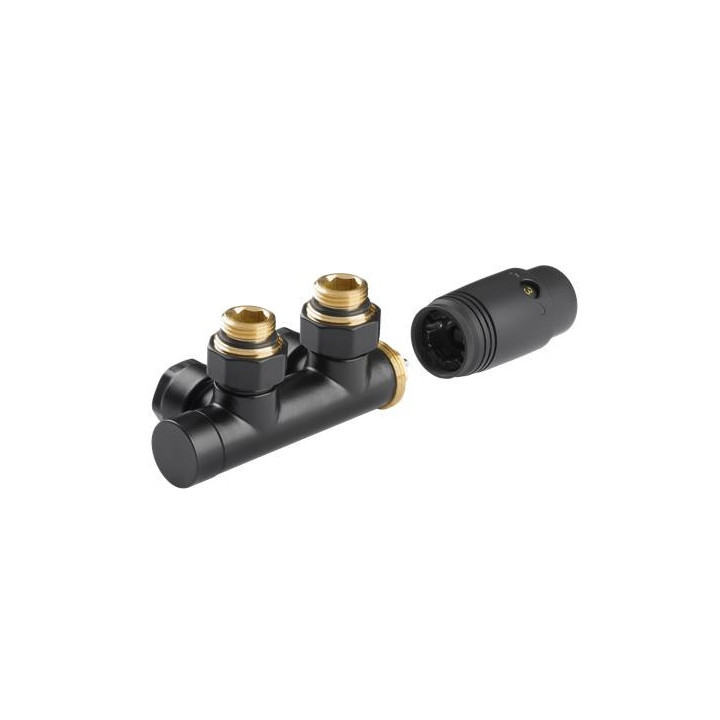 Zestaw termostatyczny Invena uniwersalny, jednootworowy typu Duoplex Prov - biały błyszczący