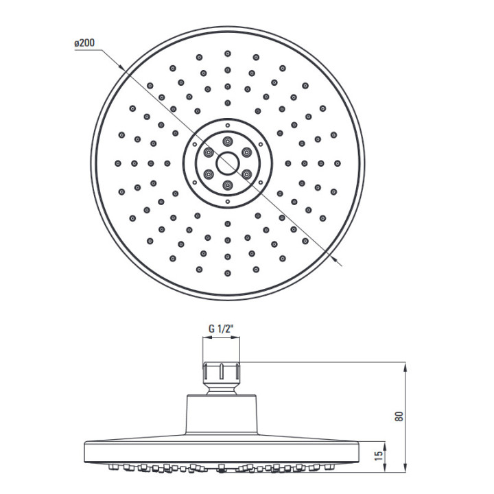 Deszczownica z baterią wannową, Deante Coriander , nero