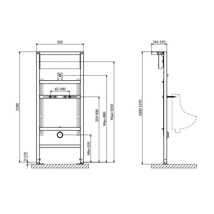 Stelaż podtynkowy Cersanit Aqua do umywalki