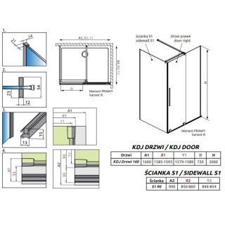 Radaway Furo KDJ kabina 90x90cm lewa szkło przejrzyste
