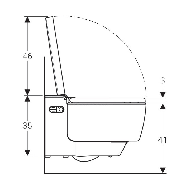 Urządzenie WC z funkcją higieny intymnej Geberit AquaClean Mera Classic, wisząca miska WC, biały / KeraTect, panel dekoracyjny: 