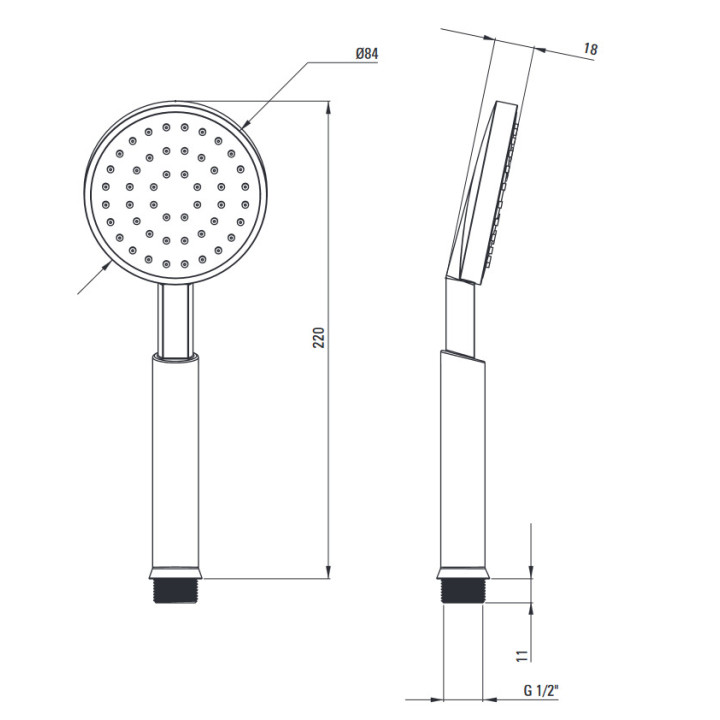 Deszczownica z baterią wannową, Deante Temisto, chrom