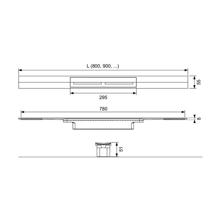 Ruszt profilu prysznicowego TECEdrainprofile, kolorowa powłoka PVD, 900mm, złoty optyczny połysk
